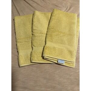 Vintage Lady Pepperell Hand Towels Yellow Excellent Condition Set of 3